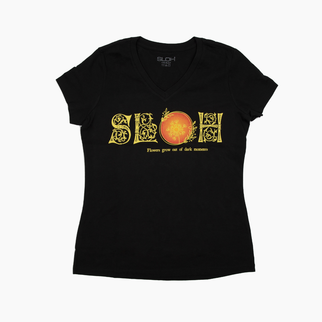 Women's " Flowers Grow Out Of Dark Moments " T-shirt